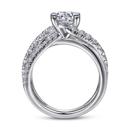 Zaira - 14K White Gold Round Diamond Engagement Ring