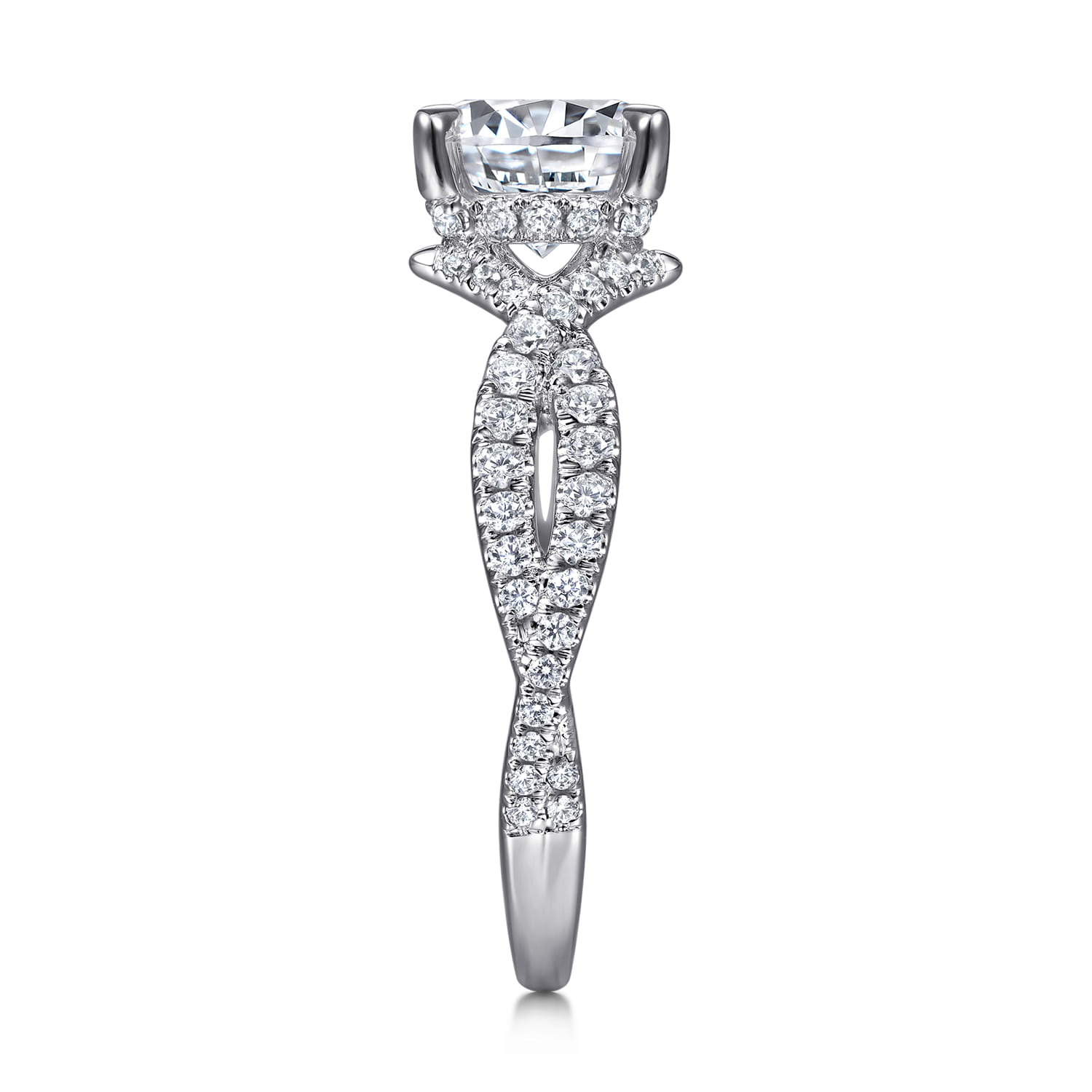 Zandra - 14K White Gold Diamond Engagement Ring