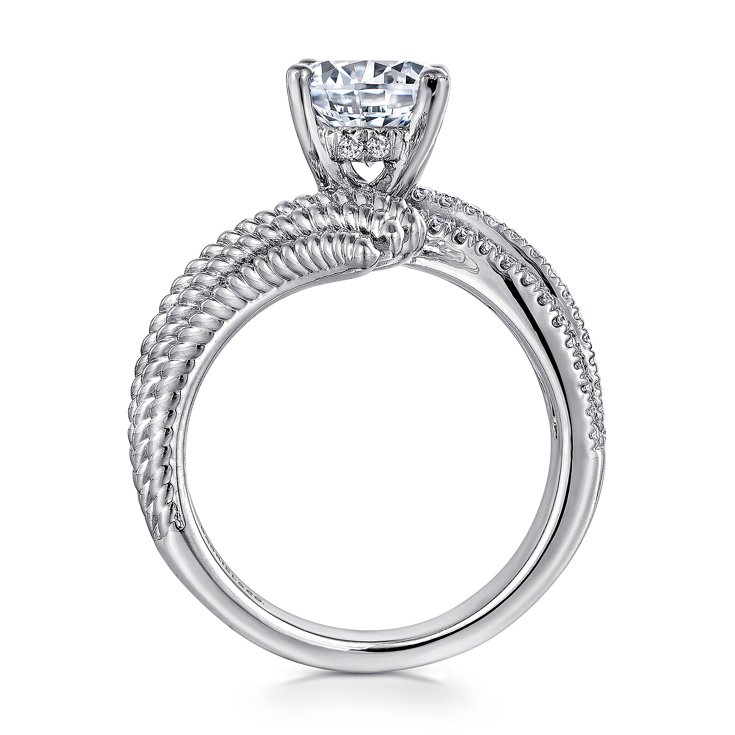 Zella - 14K White Gold Round Diamond Engagement Ring - 0.4 ct - Shot 2