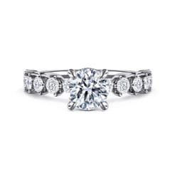 Zelmira - 14K White Gold Round Diamond Engagement Ring