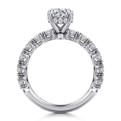 Zelmira - 14K White Gold Round Diamond Engagement Ring