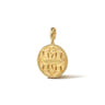 Zodiac - 14K Yellow Gold Diamond Bujukan Libra Medallion Pendant With Detachable Bail - 0.05 ct