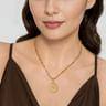 Zodiac - 14K Yellow Gold Diamond Bujukan Scorpio Medallion Pendant With Detachable Bail - 0.05 ct