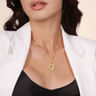 Zodiac - 14K Yellow Gold Diamond Bujukan Taurus Medallion Pendant With Detachable Bail - 0.05 ct
