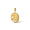 Zodiac - 14K Yellow Gold Diamond Bujukan Virgo Medallion Pendant With Detachable Bail - 0.04 ct