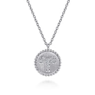 Zodiac - 925 Sterling Silver Diamond Bujukan Aries Mar 21 - Apr 19 Zodiac Pendant Necklace