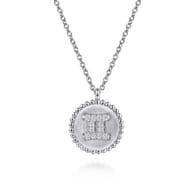 Zodiac - 925 Sterling Silver Diamond Bujukan Gemini May 21 - Jun 20 Zodiac Pendant Necklace