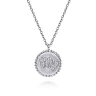 Zodiac - 925 Sterling Silver Diamond Bujukan Scorpio Oct 23 - Nov 21 Zodiac Pendant Necklace
