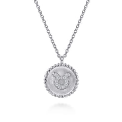 Zodiac - 925 Sterling Silver Diamond Bujukan Taurus Apr 20 - May 20 Zodiac Pendant Necklace