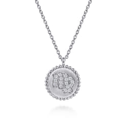 Zodiac - 925 Sterling Silver Diamond Bujukan Virgo Aug 23 - Sep 22 Zodiac Pendant Necklace