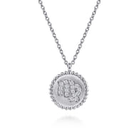 Zodiac - 925 Sterling Silver Diamond Bujukan Virgo Aug 23 - Sep 22 Zodiac Pendant Necklace