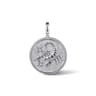 Zodiac - 925 Sterling Silver White Sapphire Bujukan Scorpio Medallion Pendant With Detachable Bail