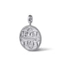 Zodiac - 925 Sterling Silver White Sapphire Bujukan Scorpio Medallion Pendant With Detachable Bail