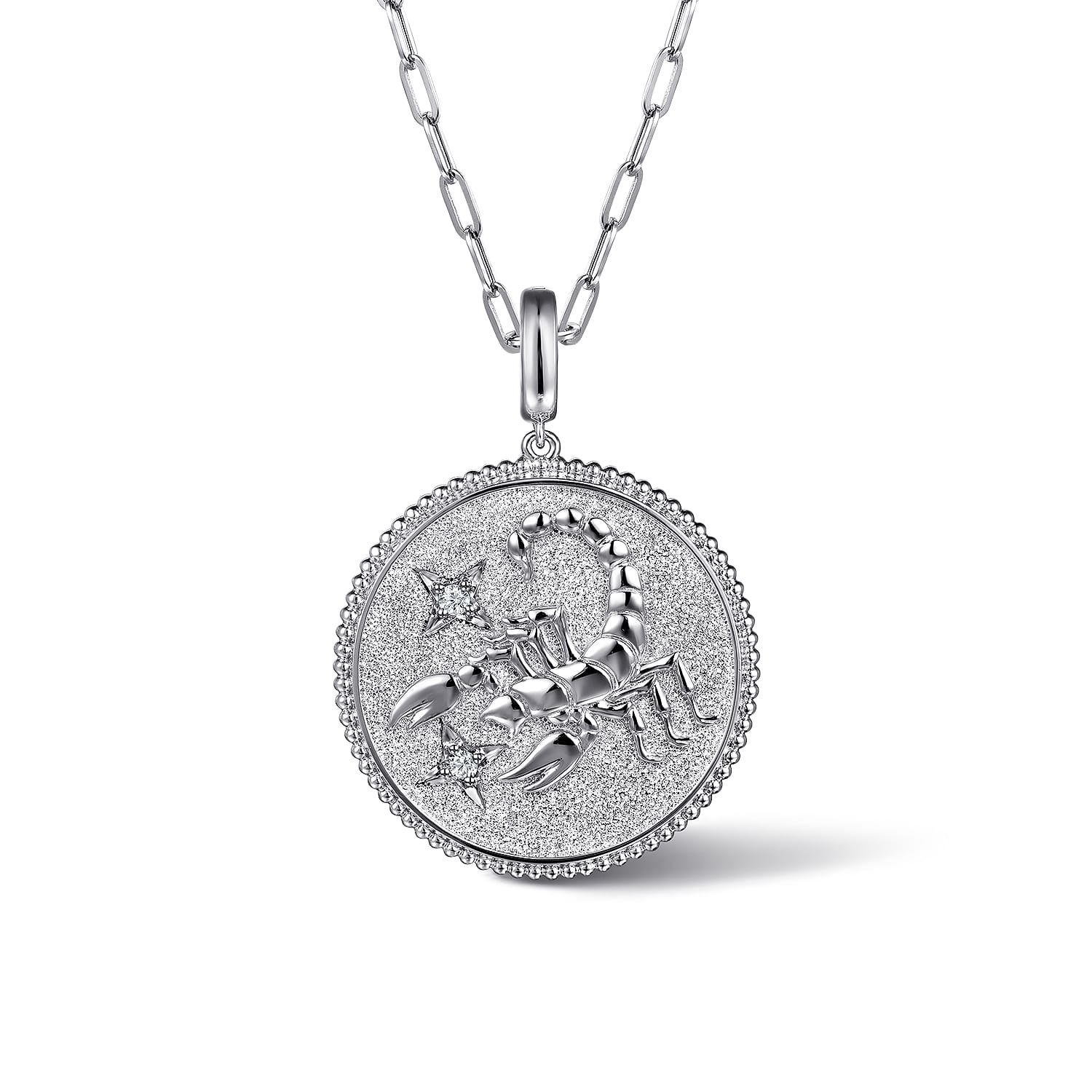925 Silver Medallion Bujukan Necklace. SKU: PT7588SVJWS | Gabriel