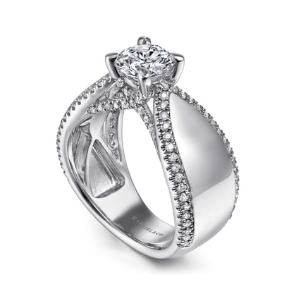 Zoella - 14K White Gold Round Diamond Engagement Ring