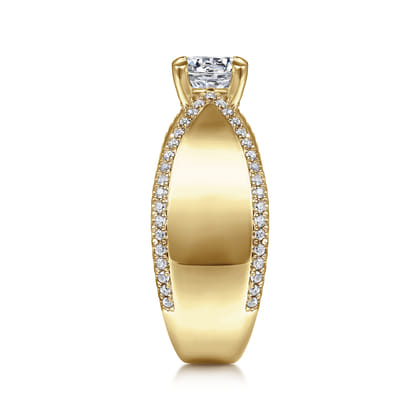 Zoella - 14K Yellow Gold Round Diamond Engagement Ring