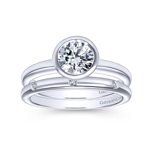 Zola - 14K White Gold Round Diamond Engagement Ring - Shot 4