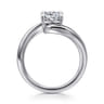 Delphi - 14K White Gold Bypass Cushion Cut Diamond Engagement Ring