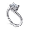 Delphi - 14K White Gold Bypass Emerald Cut Diamond Engagement Ring