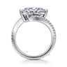 Aiva - 14K White Gold Bypass Marquise Shape Diamond Engagement Ring - 0.22 ct