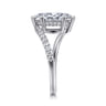 Leina - 14K White Gold Marquise Shape Hidden Halo Diamond Engagement Ring - 0.25 ct