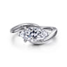 Delphi - 14K White Gold Bypass Marquise Shape Diamond Engagement Ring