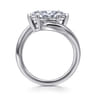 Delphi - 14K White Gold Bypass Marquise Shape Diamond Engagement Ring