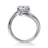 Delphi - 14K White Gold Bypass Oval Diamond Engagement Ring
