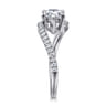 Aiva - 14K White Gold Bypass Pear Shape Diamond Engagement Ring - 0.22 ct