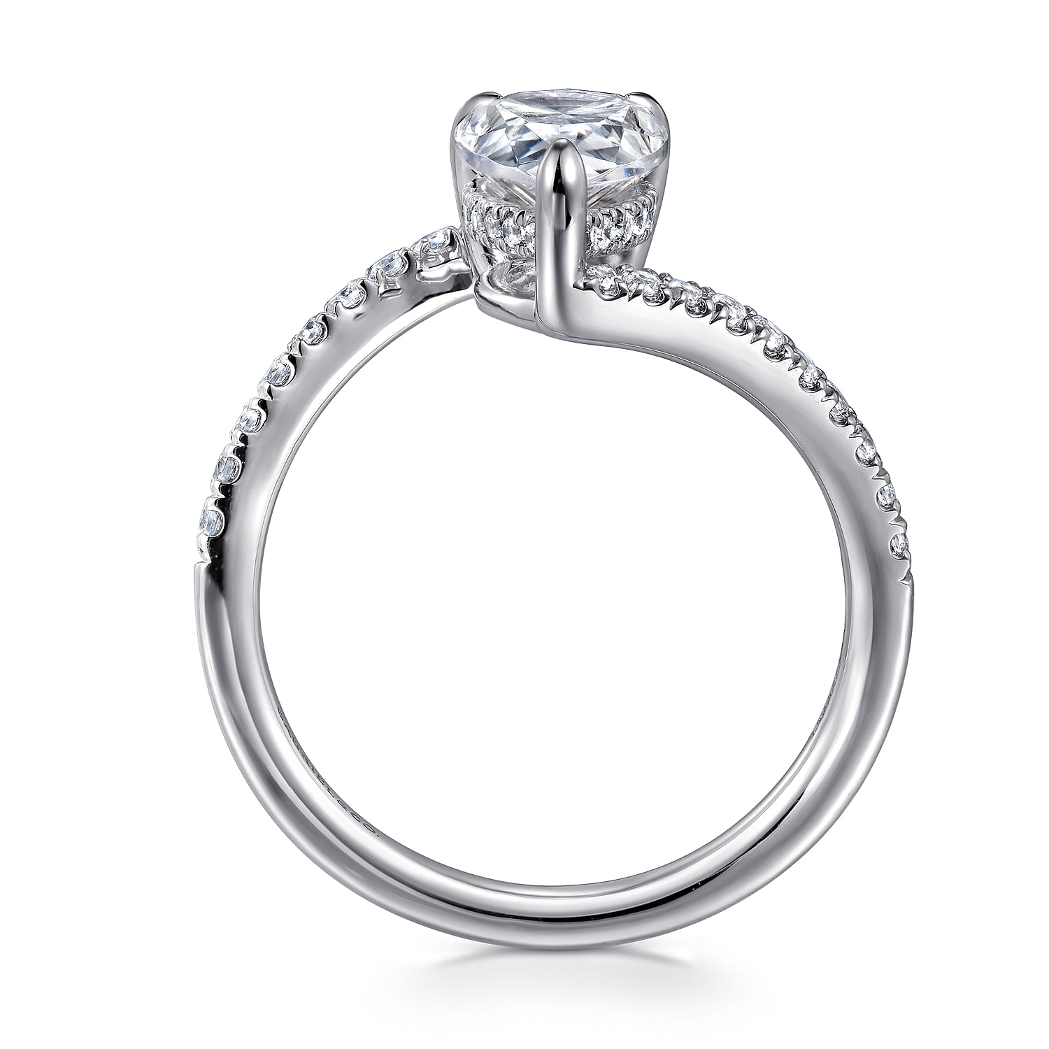Pear Bypass Ring in 14k White Gold Gabriel ER16320P6W44JJ