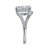 Leina - 14K White Gold Bypass Pear Shape Hidden Halo Diamond Engagement Ring - 0.3 ct