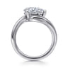 Delphi - 14K White Gold Bypass Pear Shape Diamond Engagement Ring