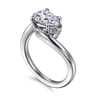 Delphi - 14K White Gold Bypass Pear Shape Diamond Engagement Ring