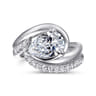 Chapelle - 14K White Gold Bypass Pear Shape Diamond Engagement Ring