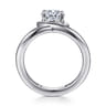 Dottie - 14K White Gold Bezel Prong Bypass Pear Shape Diamond Engagement Ring