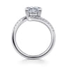 Leina - 14K White Gold Princess Hidden Halo Diamond Engagement Ring - 0.25 ct