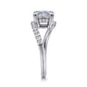 Leina - 14K White Gold Princess Hidden Halo Diamond Engagement Ring - 0.25 ct