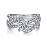 Zaira - 14K White Gold Round Diamond Engagement Ring - 0.75 ct