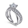 Zaira - 14K White Gold Round Diamond Engagement Ring - 0.75 ct