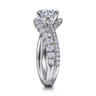 Zaira - 14K White Gold Round Diamond Engagement Ring - 0.75 ct