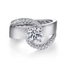 Emerie - 14K White Gold Round Diamond Engagement Ring - 0.43 ct
