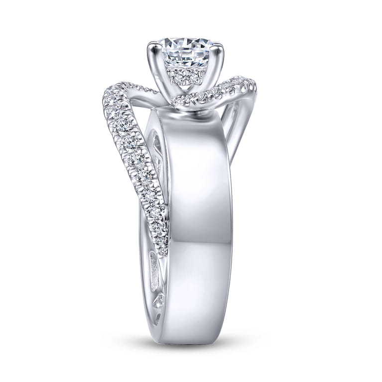 Emerie - 14K White Gold Round Diamond Engagement Ring - 0.43 ct - Shot 5