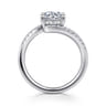 Leina - 14K White Gold Round Hidden Halo Diamond Engagement Ring - 0.3 ct