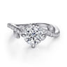 Darcie - 14K White Gold Round Diamond Engagement Ring - 0.25 ct