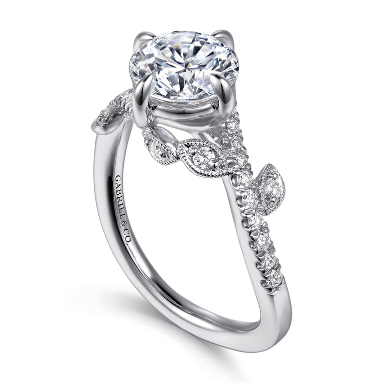 Darcie - 14K White Gold Round Diamond Engagement Ring - 0.25 ct - Shot 3