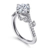 Darcie - 14K White Gold Round Diamond Engagement Ring - 0.25 ct