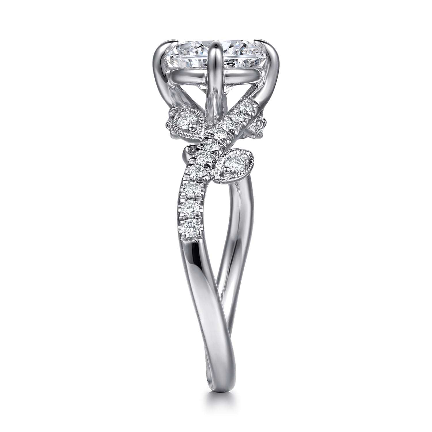 Darcie - 14K White Gold Round Diamond Engagement Ring - 0.25 ct - Shot 4