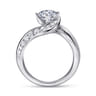 Hayley - 14K White Gold Round Bypass Diamond Channel Set Engagement Ring - 0.52 ct