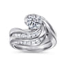 Hayley - 14K White Gold Round Bypass Diamond Channel Set Engagement Ring - 0.52 ct