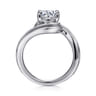 Ezrah - 14K White Gold Bypass Round Diamond Engagement Ring